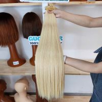 Blonde Flat-tip Hair Human Hair Extensions for Braiding
