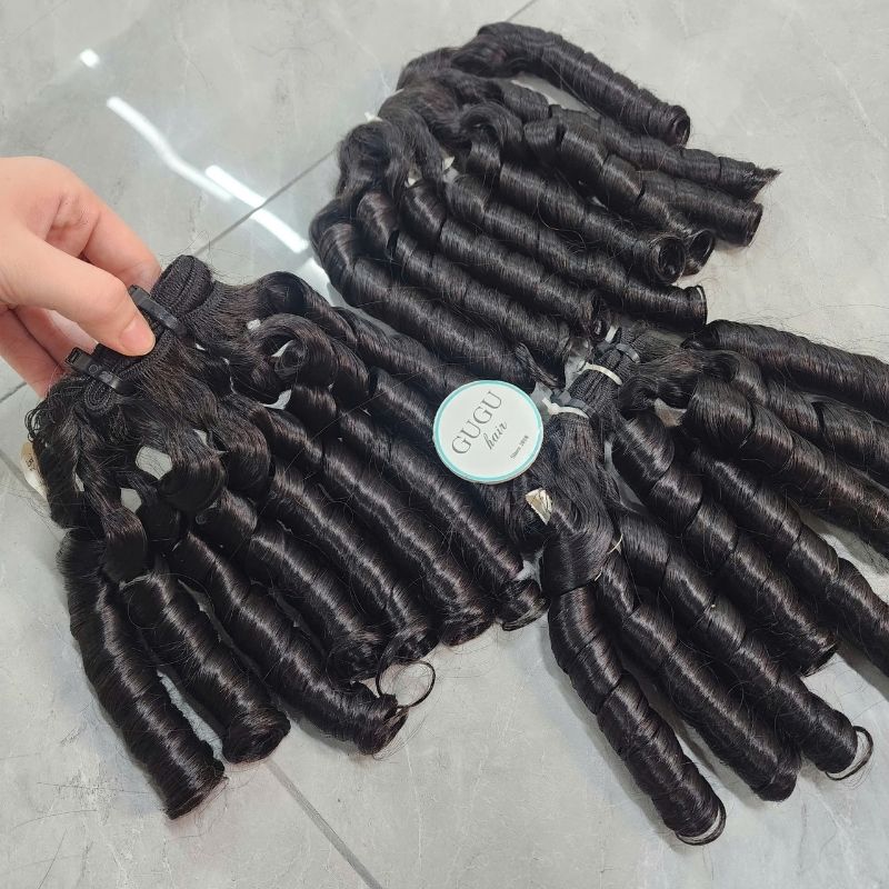 Boucy Curly Weft Hair Human Hair Extensions