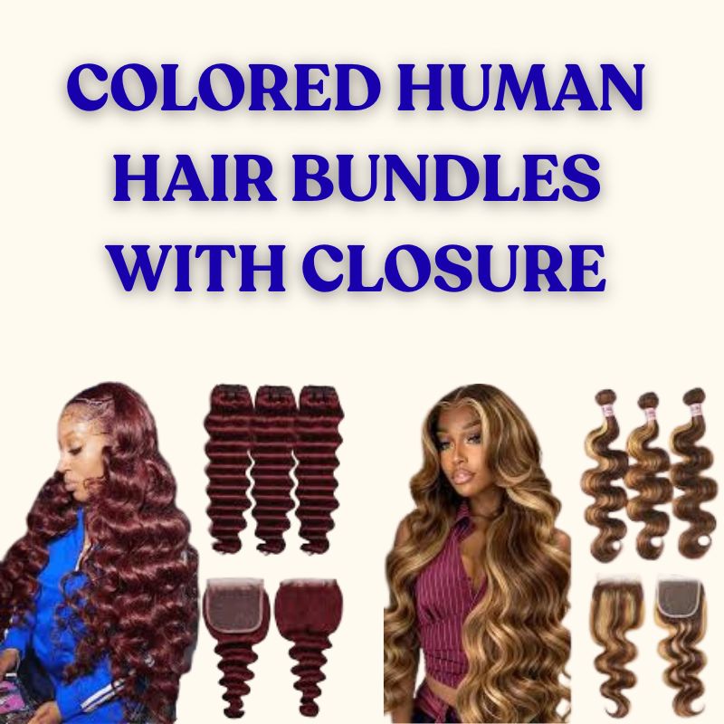 Luxury Vietnamese Human Hair Extensions 104 Colored Human Hair Bundles With Closure 2