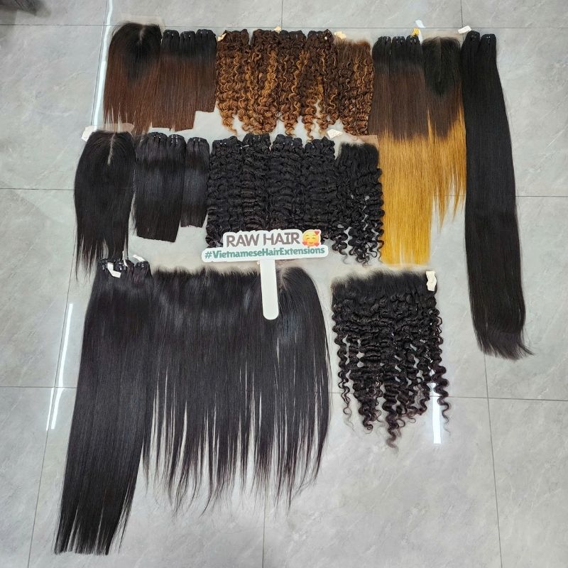 Human Hair Weft Hair Extensions - 100% Vietnamese Human Hair Extensions Collection