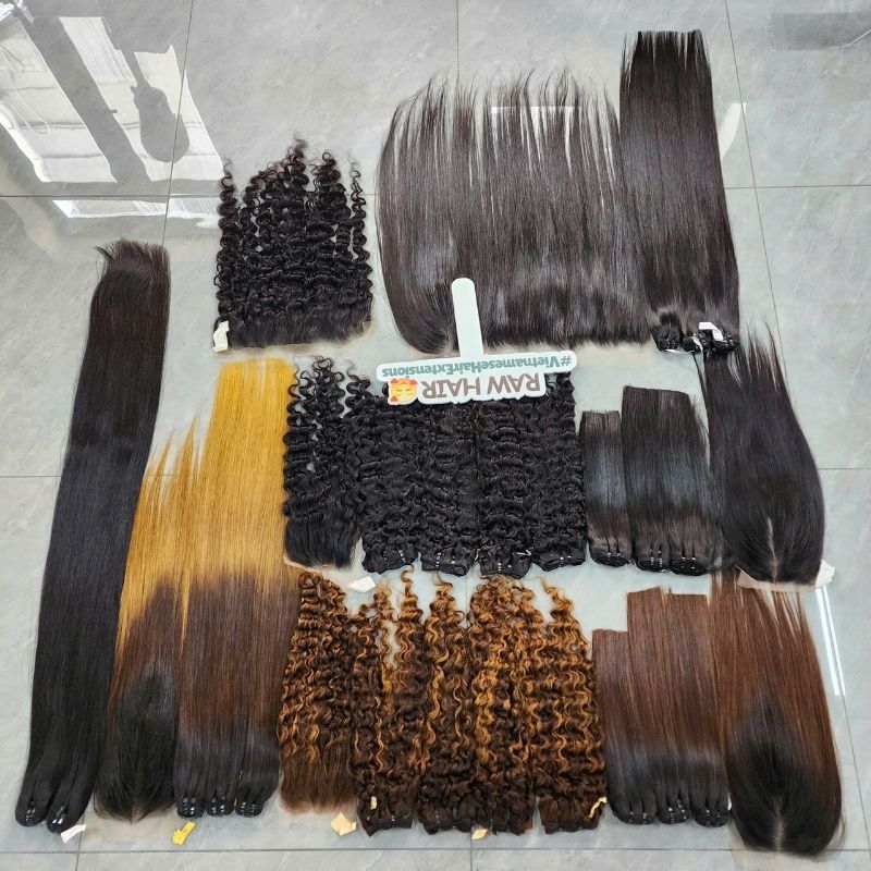 Human Hair Weft Hair Extensions - 100% Vietnamese Human Hair Extensions Collection