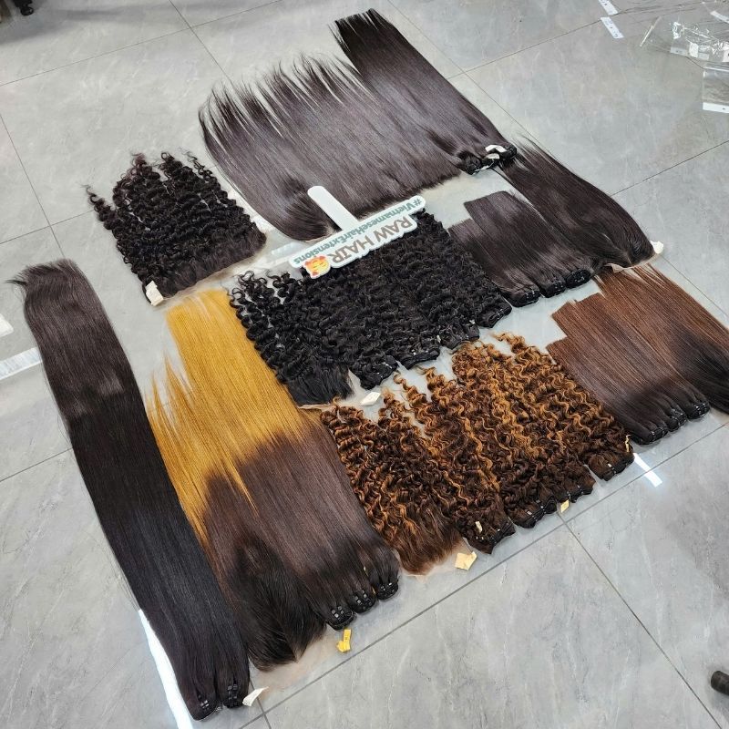 Human Hair Weft Hair Extensions - 100% Vietnamese Human Hair Extensions Collection