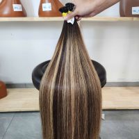 Multi-Tone Color Mix #4#27#613 Super Long Best Raw Human I-tip Hair Extensions