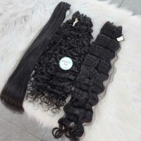Natural Black Human Hair Extensions - Weft Hair Vietnamese Human Hair