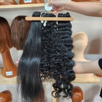 Natural Black Human Hair Extensions Weft Hair Vietnamese Human Hair 2