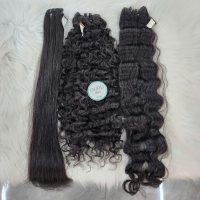Natural Black Human Hair Extensions - Weft Hair Vietnamese Human Hair