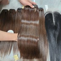 Natural Color Bone Straight Human Hair Extensions 1