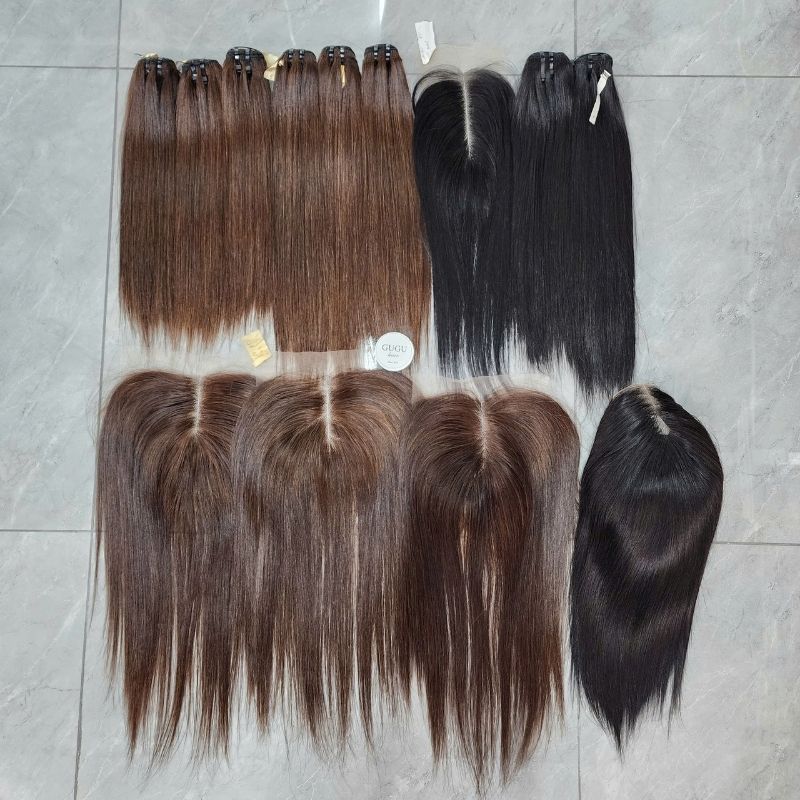 Natural Color Bone Straight Human Hair Extensions