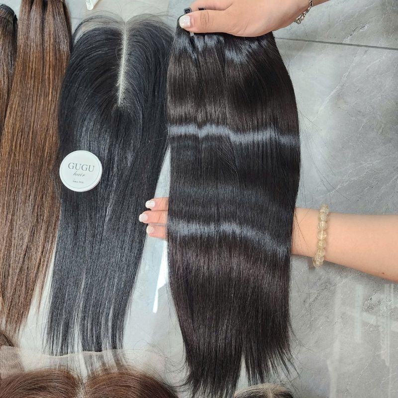 Natural Color Bone Straight Human Hair Extensions