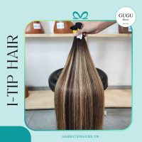 Multi-Tone Color Mix #4#27#613 Super Long Best Raw Human I-tip Hair Extensions