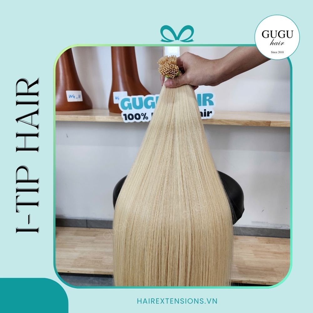 #613 Bleach Blonde Luxury I Tip Human Hair Extensions Best Vietnam Hair Supplier