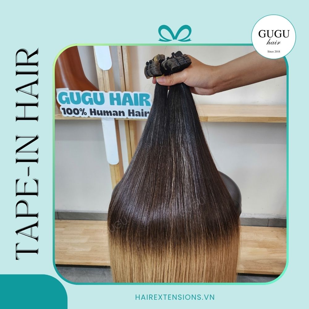 Brown Blonde Mix Color Silky Straight SDD Tape-in Human Hair Extensions