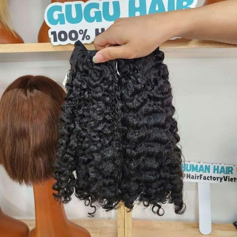 Premium Black Deep Wave Human Hair Weft - Best Vietnamese Human Hair Factory 3 Black Deep Wave Human Hair Weft