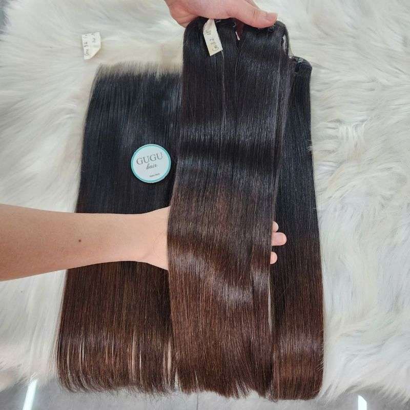 Premium Ombre Bone Straight Weft Hair - Top Pick Human Hair Extensions 4 Human Hair Weft Hair Extensions with Closure
