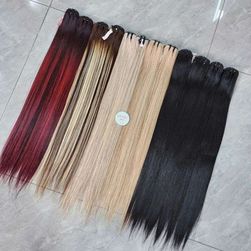 Luxury Color Mixed Bone Straight Weft Hair Extensions - Top Trusted Human Hair Factory 4 Luxury Color Mixed Bone Straight Weft Hair Extensions - Top Trusted Human Hair Factory - Image 4