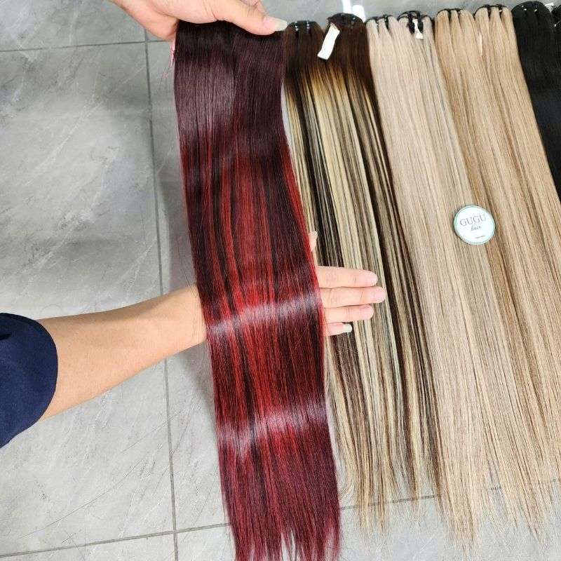 Luxury Color Mixed Bone Straight Weft Hair Extensions - Top Trusted Human Hair Factory 3 Luxury Color Mixed Bone Straight Weft Hair Extensions